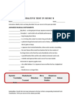 Summative Test Music 8 2ND Quarter