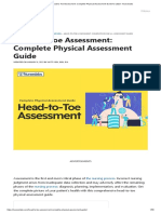 Head-To-Toe Assessment - Complete Physical Assessment Guide For 2023 - Nurseslabs