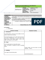 Detailed Lesson Plan in Mathematics For Grade 10