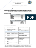 Certificado de Conformidadad Técnica