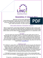 Newsletter 3rd August 2011