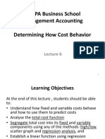 Lecture 6 - Cost Behaviour