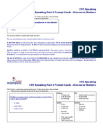 Cpe Speaking Part 3 Prompt Cards Discourse Markers