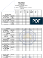 Official List of Candidates For SSG Election