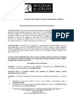 Contrato de Consultoria e Assessoria Jurídica - para Associação de Proteção Veícular