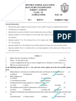 Class Ix Science Sample Paper Half Yearly Exam