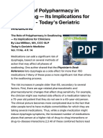 The Role of Polypharmacy in Swallowing - Its Implications For Clinicians - Today's Geriatric Medicine