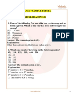 NSO Sample Question Paper For Class 7 - Download Free PDF With Solutions