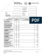 Timber and Non Timber Bridge Routine Visual Inspection Report Level 1 Inspection Form