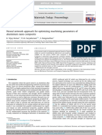 Neural Network Approach For Optimizing Machining Parameters Of-Materials Today