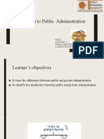 Public and Private Administration