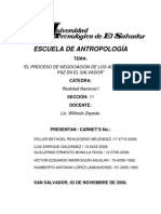 Proceso de Negociacion de Los Acuerdos de Paz en El Salvador