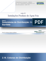 AULA 2 - IPAF - Parte 5 - Subsistema de Distribuição - Colunas e Barrilete