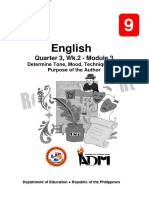 Eng9 - Q3 - M3 - W2 - Determine Tone, Mood, Technique, and Purpose of The Author - V5