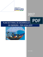 Plan Sectorial de Desarrollo Integral de Energias