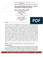 Firms Capital Structure and Profitability