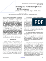 Corporate Advertising and Public Perception of Oil Companies (A Case Study of Shell & Chevron in Niger Delta Region of Delta State)