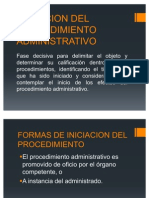 Iniciacion Del Procedimiento Administrativo...