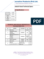 Sandwich Panel Specifications