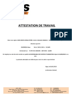 Attestation de Travail