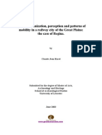 Spatial Organization, Perception and Patterns of Mobility in A Railway City of The Great Plains: The Case of Regina