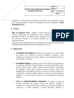 Procedimientos para Adquisicion de Bienes o Contratacion SG-SST