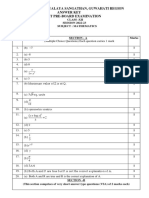 Maths Pre-Board 1 Marking Scheme