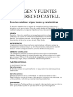 El Origen y Fuentes Del Derecho Castell