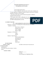 Detailed Lesson Plan in Tle Baking Ingredients and Their Functions