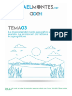 Tema 03. La Diversidad Del Medio Geografico en El Planeta. La Interaccion de Factores Ecogeograficos. PDF