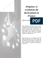 Origines Et Evolution Du Droit Penal en