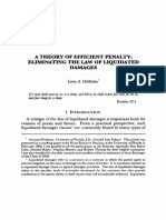 DIMATTEO - A Theory of Efficient Penalty - Eliminating The Law of Liquidated Damages (2001)