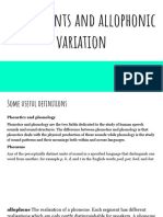 Consonants and Allophonic Variation