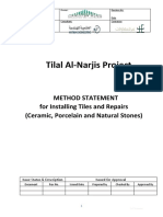 METHOD STATEMENT For Tiles and Natural Stone and Repairs