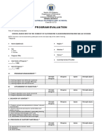 INSET Program Evaluation QAME