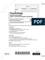 Psychology Past Paper 2016