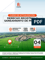 Derecho Registral Y Saneamiento de Predios: Curso de Actualización