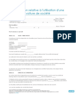 Modele de Document Convention Relative Lutilisation Dune Voiture de Societe