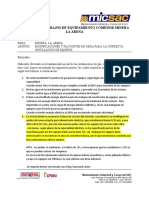 Informe de Trabajos de Equipamiento Comedor Minera La Arena: Mantenimiento Industrial y Comercial S.A.C