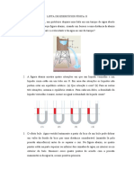 Lista de Exercícios Física II