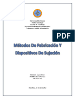 Universidad de Oriente Núcleo Anzoátegui Escuela de Tecnología Departamento de Fabricación Mecánica Asignatura: Análisis de Fabricación