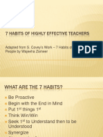 7 Habits of Highly Effective Teachers