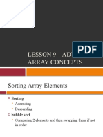 Lesson 9 - Advanced Array Concepts