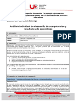 Análisis Individual de Desarrollo de Competencias y Resultados de Aprendizaje