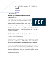 Manual para Administração de Conflitos Organizacionais