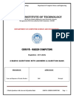 2 Marks and 16 Marks - Green Computing