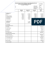 Pricewaterhousecoopers Service Delivery Center (Bangalore) PVT LTD Income Tax Computation Statement