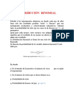 Distribución Binomial e Hipergeométrica