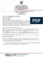 Department of Education: School Report On The Result of The Regional Mid-Year Assessment Grade 1