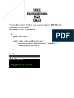 Lab-Java 1 - Harsh Singh